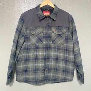 Coleman Green & Black Plaid Button Down Jacket